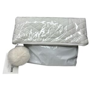 Mangled Courtesan by April Johnston Quilted White Fold-Over Clutch NWT